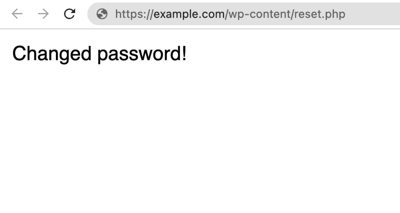 Changed password text in browser