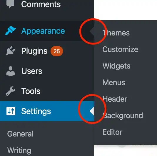 Hide sub-menu arrow