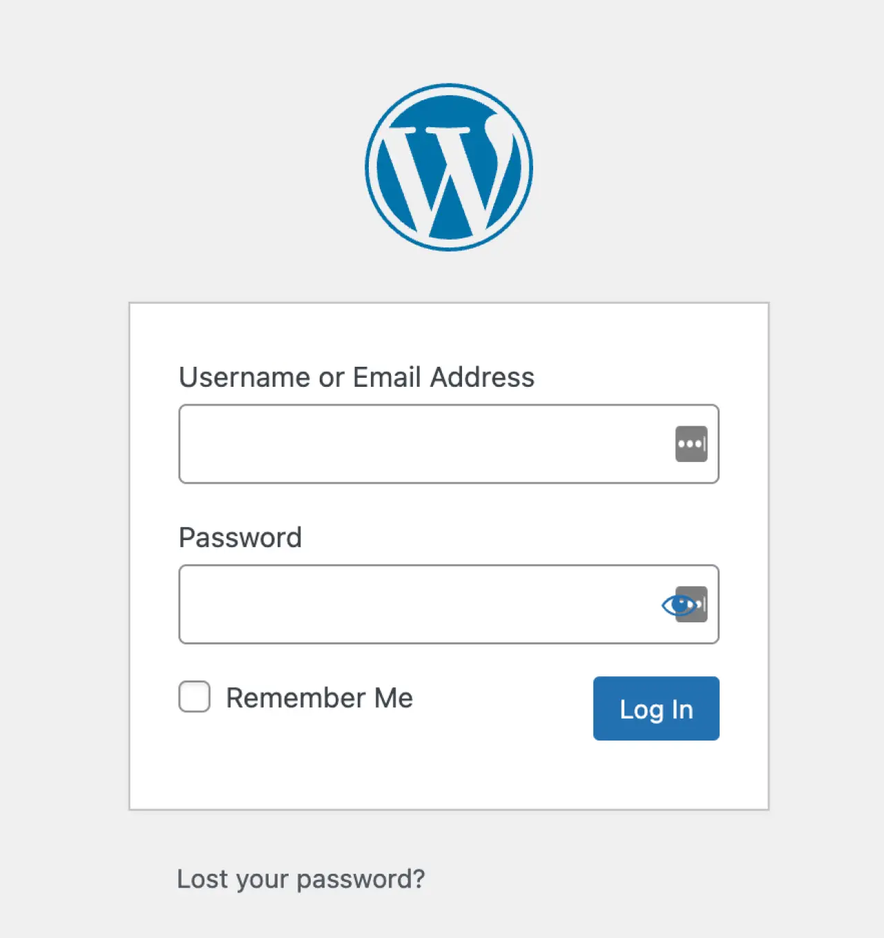 WordPress Admin Login