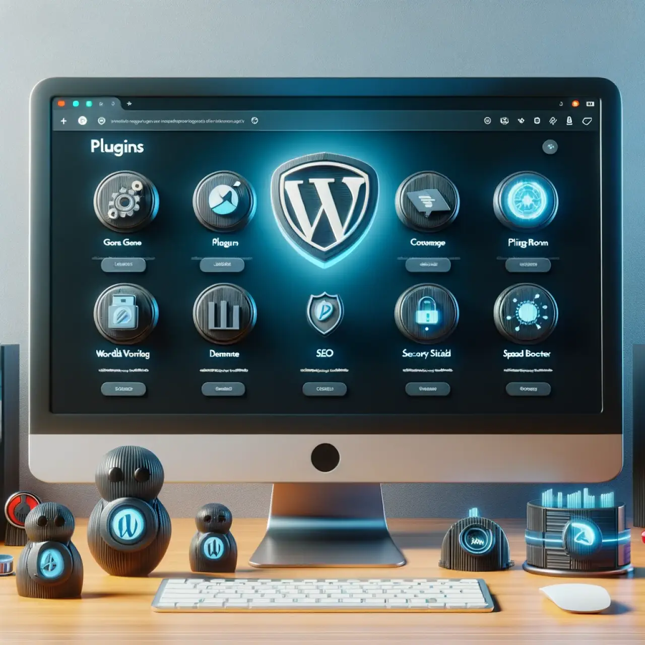 WordPress on the screen of a desktop computer