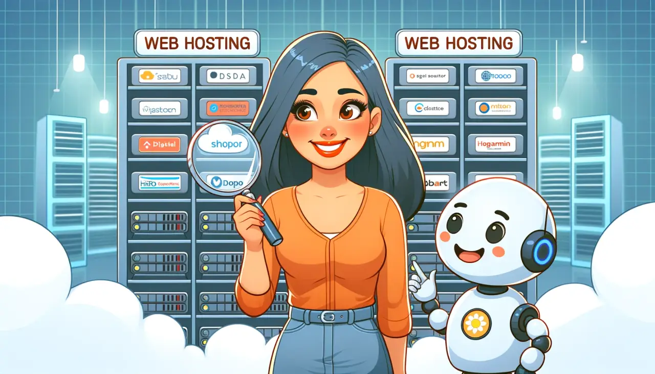 A person selecting a web hosting service provider for their WordPress website