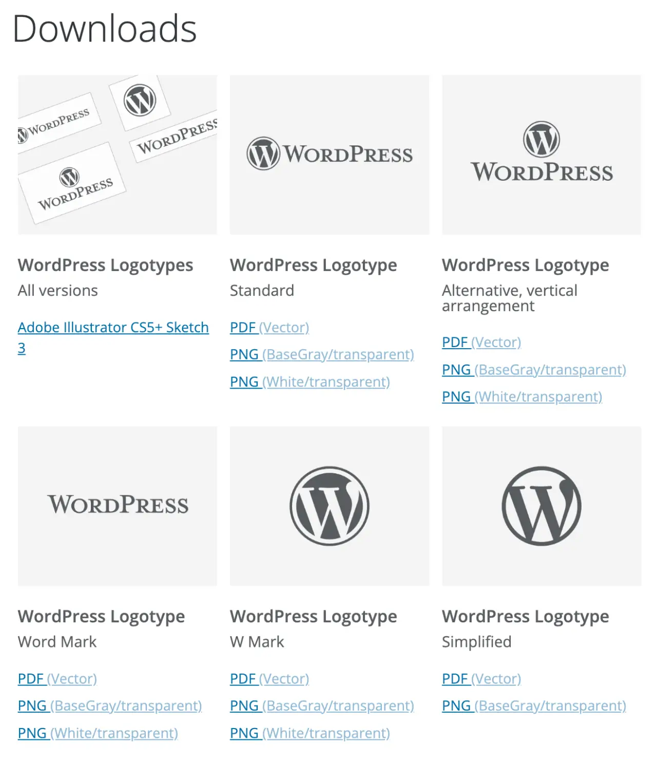 Download the official WordPress logos from here