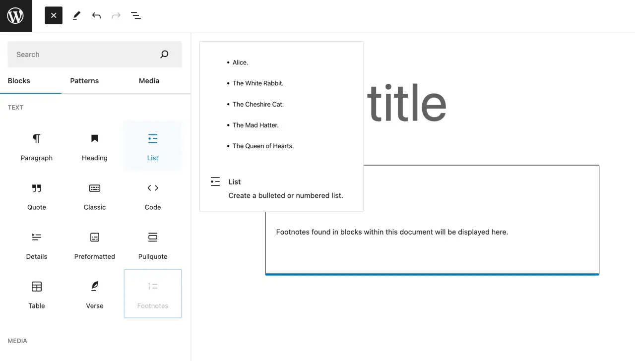 Adding block-widgets in Gutenberg editor