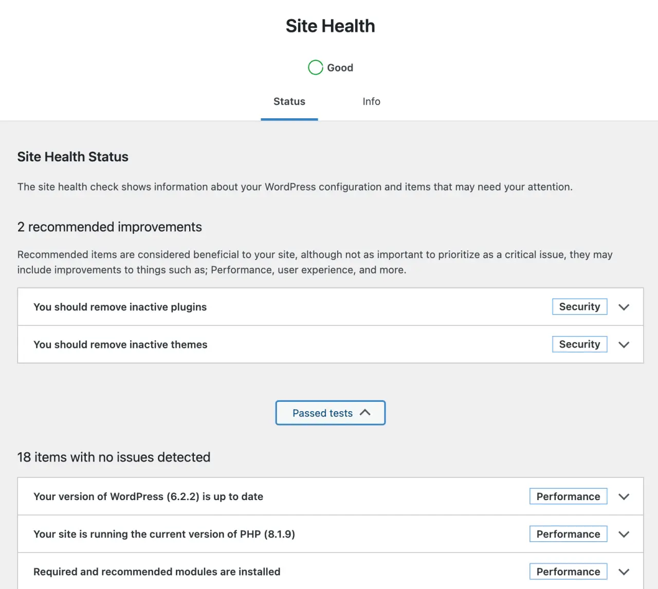 Site Health