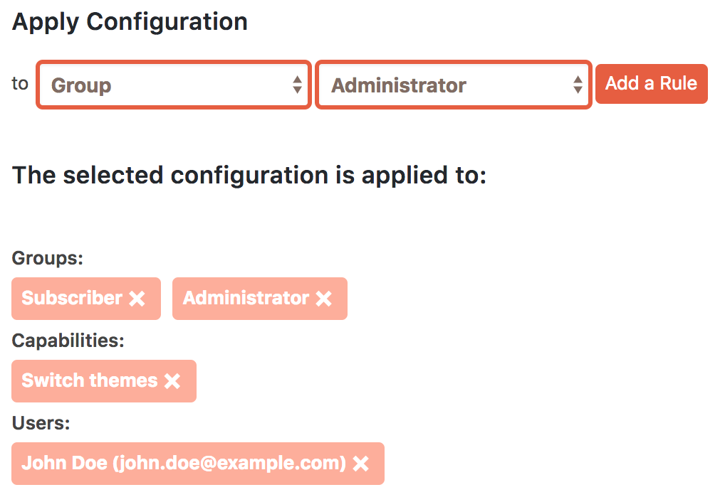 Setting different sets of permissions for customizations in Cusmin