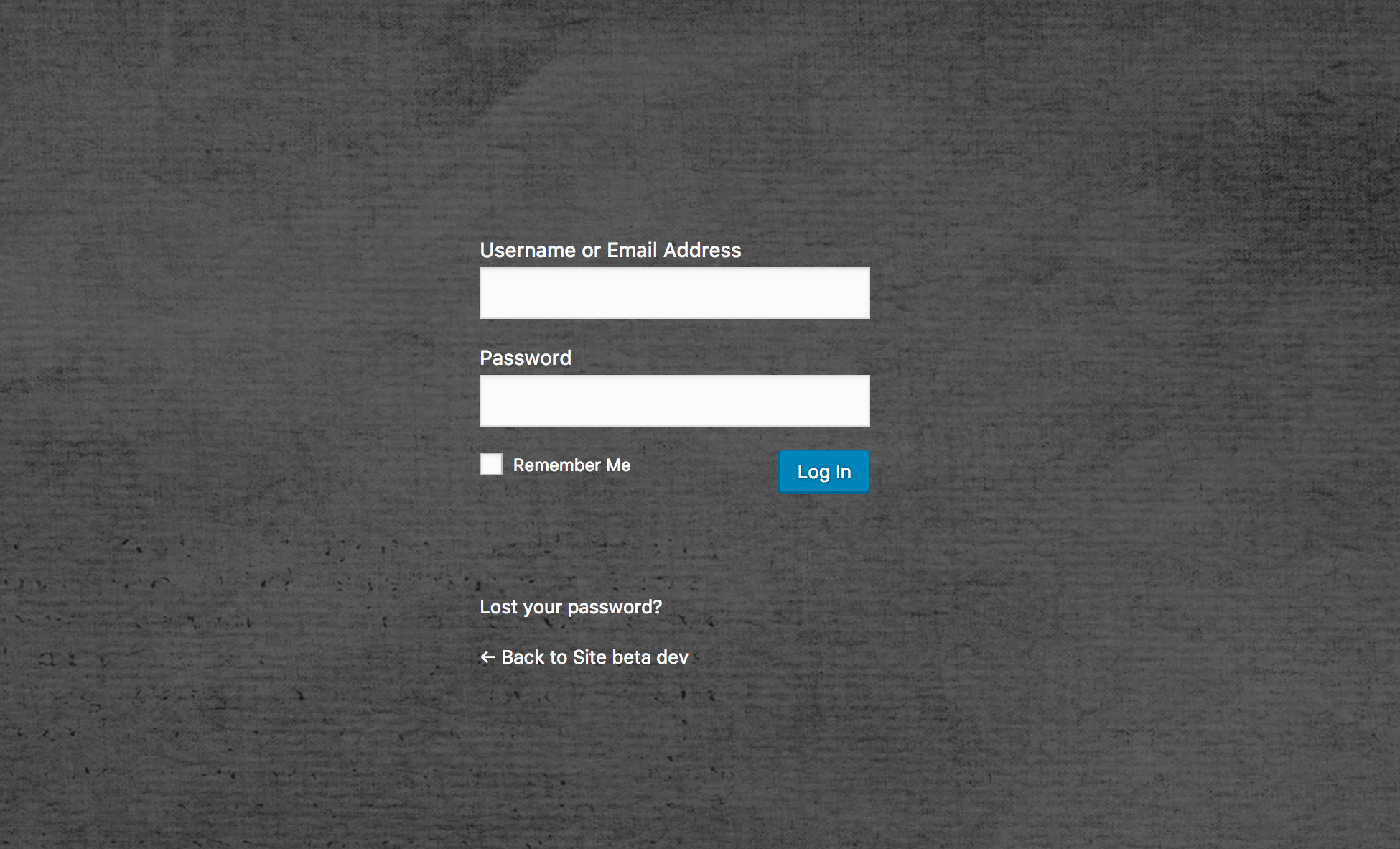 WordPress login page with custom background and transparent login form made by Cusmin